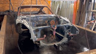 1977 Datsun 280z chemical paint and rust removal [upl. by Mehcanem190]