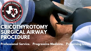 Cricothyrotomy Surgical Airway Procedure for Difficult Airway [upl. by Riess]