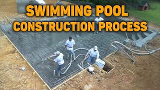 Swimming pool construction process step by step TimeLapse video [upl. by Olav]