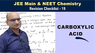 Carboxylic Acid Revision Checklist 19 for JEE amp NEET Chemistry [upl. by Pickett731]