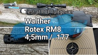 Walther Rotex RM8 Test 177  45mm PCP air rifle luftgevær [upl. by Nosyt270]