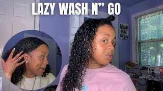 My Updated Lazy amp Simple Wash N Go Routine [upl. by Libys]