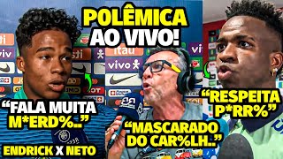 ENDRICK METE O LOCO AO VIVO PRA CMA DO NETO E VINI JR REBATE CRÍTICOS APÓS SELEÇÃO BRASILEIRA VEN [upl. by Cristionna]