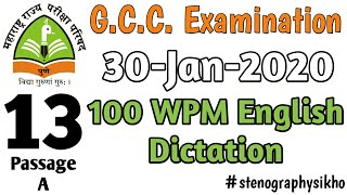 13  GCC Examination  Shorthand examination  Shorthand  100 WPM English  stenographysikho [upl. by Nolram]