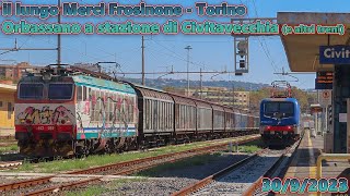 il lungo Merci Frosinone  Torino Orbassano alla stazione di Civitavecchia e altri treni ♦ 3092023 [upl. by Jochbed383]