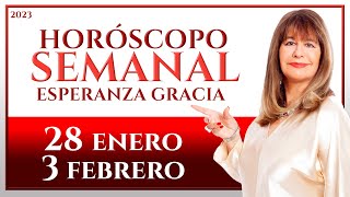 HORÓSCOPO DEL 28 DE ENERO AL 3 DE FEBRERO 2023  ESPERANZA GRACIA [upl. by Zenia]