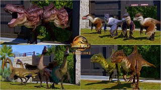 Dinosaurs Max Egg Introduction and Social Animations in Cretaceous Predator Pack JWE 2 [upl. by Ettenawtna]