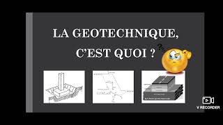 La Géotechnique  Cest Quoi [upl. by Anuahsat]