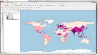 QGIS 06 1  Temakart  Flatedata  Symbolisering av kvantitative data med tetthetsvariasjon [upl. by Rech]