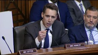 quotIts A Moral Questionquot Hawley Grills Nominee For Dodging Questions About Israel [upl. by Marillin]