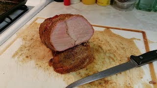 Bacon Wrapped Doubled Pork Tenderloin roasted using GrateGriddles on the PK GrillRoaster [upl. by Auria]