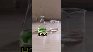 Reaction of Hydrogen peroxide with Yeast 🔥 experiment scienceexperiment chemistry [upl. by Ehtyaf]