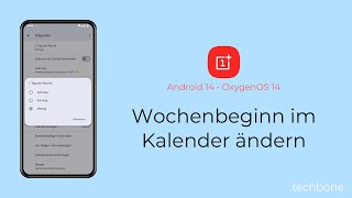 Wochenbeginn im Kalender ändern  OnePlus Android 14  OxygenOS 14 [upl. by Thun]