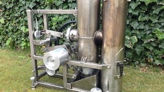 Stirling engine heissluftmotor  Home made hot air engine of stainlesssteel [upl. by Ano]