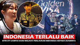 STY SELALU DIPERLAKUKAN SANGAT BAIK DI INDONESIA  Reaksi Istri STY Terharu Suami Dapat Golden Visa [upl. by Hakon560]