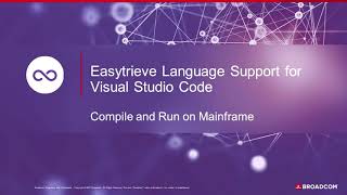 Easytrieve Visual Studio Code Extension Compile and Run on Mainframe [upl. by Illak732]