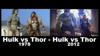 Hulk vs Thor 1978  2012 1978 Comparison 2012 [upl. by Enehs7]