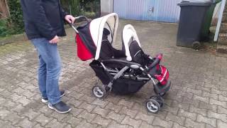 ABC Design Circle Line Tandem Geschwister Kinderwagen zusammenklappen [upl. by Amsaj]