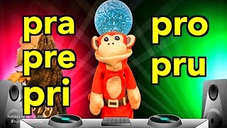 Sílabas pra pre pri pro pru  El Mono Sílabo  Videos Infantiles  Educación para Niños [upl. by Ahseei877]