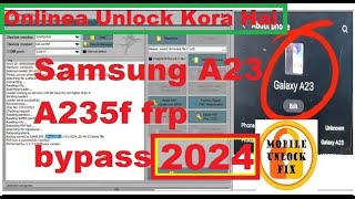 Samsung A23 A235f frp bypass Octoplus FRP Tool by Mobile Unlock Fix [upl. by Mosi]