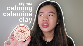 Perfect for sensitive skin APOTHEKE CALMING CALAMINE CLAY HONEST REVIEW 🧖🏻‍♀️  sabpozon [upl. by Jorgan]