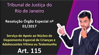 TJRJ  Resolução Órgão Especial 012017  Art 115 [upl. by Nivrek]