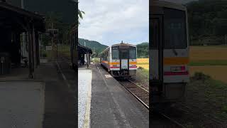 美作滝尾駅を出発する津山駅発智頭駅行きJR西日本因美線普通列車 local train departing from MimasakaTakio to Chizu from Tsuyama [upl. by Arjun]