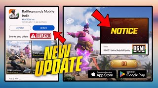 URGENT NOTICE📵BGMI 31 NEW UPDATE DELAYED  HOW TO UPDATE BGMI 31 VERSION RELEASE DATE PlayGalaxy [upl. by Lenehc]