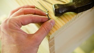 How to Use Traditional Cut Nails Part 14 of quotBuild a Dovetail Desk with Hand Toolsquot [upl. by Gaige]