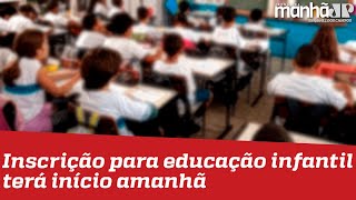 Inscrição para educação infantil [upl. by Ahsrat]