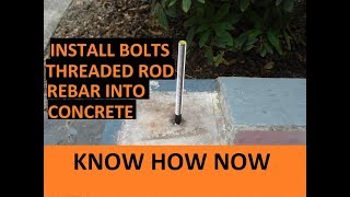 Introduction Install Threaded Anchor into Concrete or Stone Using Adhesive [upl. by Nanreh]