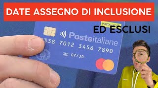 Date ASSEGNO di INCLUSIONE  pagamenti gennaio 2024 ed esclusi [upl. by Albrecht921]