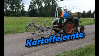 Kartoffelernte 2023  Wasser fahren  Deutz mit Schmotzer Roder [upl. by Odnalra]