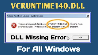 How to fix vcruntime140dll missing error  How to fix dll missing errors [upl. by Accire549]