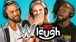 WWE Superstars React To Try Not To Laugh Challenge [upl. by Yerga]