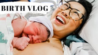 LABOR AND DELIVERY VLOG NO EPIDURAL  Emotional Birth  First Time Mom 💕 [upl. by Nagirrek]