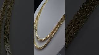 Solid 14k 4mm Byzantine chain avail  cashgoldandgadgetscom 14kbyzantine 14kdesignerchains [upl. by Tore]