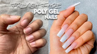 HOW TO BABY BOOMER FRENCH FADE NAILS W POLY GEL [upl. by Erodasi]