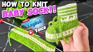 How to knit a baby booties socks for beginners [upl. by Sanjiv]