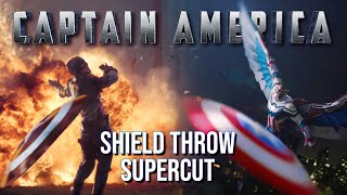 Captain America Shield Throw Supercut Including The Falcon and The Winter Soldier [upl. by Aleb]