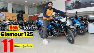 Hero Glamour 125 bs6 New Model 2024 Launch Price Mileage All Features Full Review [upl. by Ahsenyl]