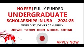 Fully Funded Scholarship in US University for Undergraduate Students with No fee  No SAT ACT [upl. by Martguerita]