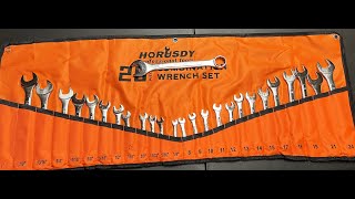 HORUSDY 26Piece Combination Wrench Set with Rollup Pouch [upl. by Osher277]