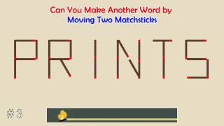 Can you make another word from the existing one  Matchstick Word Puzzles   Brain Teaser [upl. by Mckeon478]