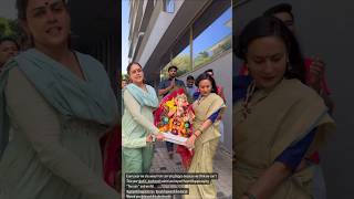 Genelia Deshmukh amp Her Vahini Aditi Carry Ganpati Bappa Ahead of Visarjan 🥹  shorts ganpati [upl. by Kirsch]