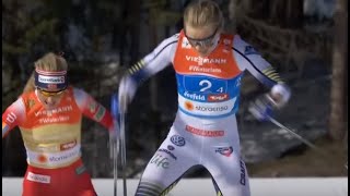 4x5 km stafett kvinner siste etappe VM Seefeld [upl. by Yolane]