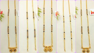 😍Light weight Mini ganthan design  Gold mini ganthan Mangalsutra design in 15 g  wedding jewellery [upl. by Elburr159]