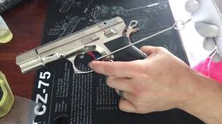 CZ75 Improved Trigger Pull and Break with Tanfoglio Sear Spring mod [upl. by Lehcem]