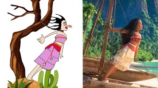 Moana funny drawing  How far lll go song meme [upl. by Gothar]