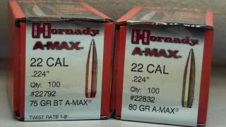 75gr amax vs 80gr amax 223 handloads [upl. by Ettedanreb]